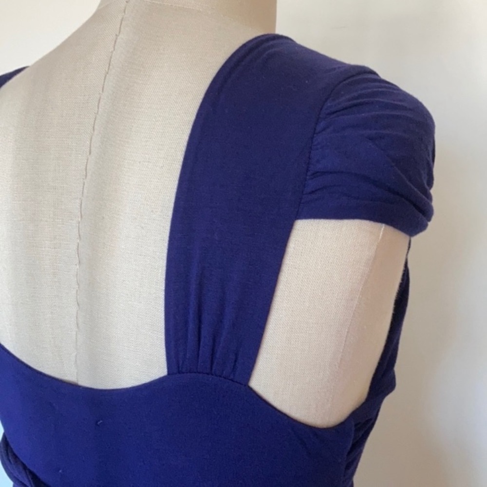NWOT Anthropologie dress, draped, purple rayon with some spandex, never worn, S - Picture 10 of 14